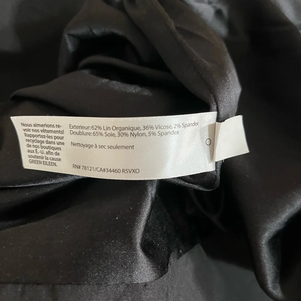 Eileen Fisher, black blazer size XL minimalist business career single button - Picture 3 of 3